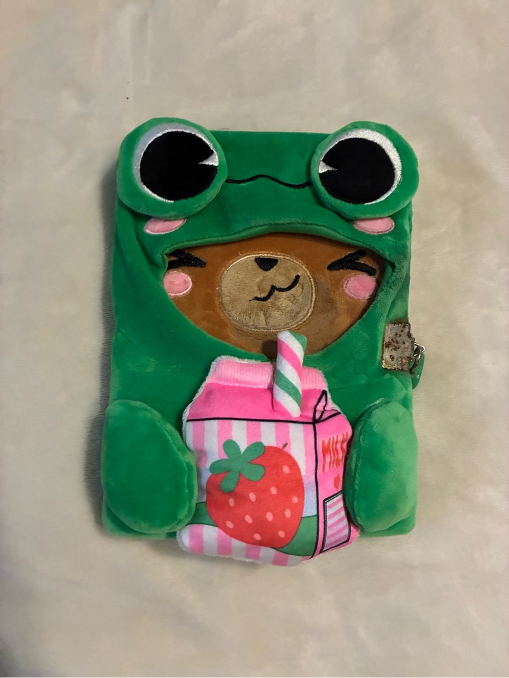 [New/Claire’s]  “BEAR” in FROG COSTUME {Diary/Journal} with [LOCK & KEYS]